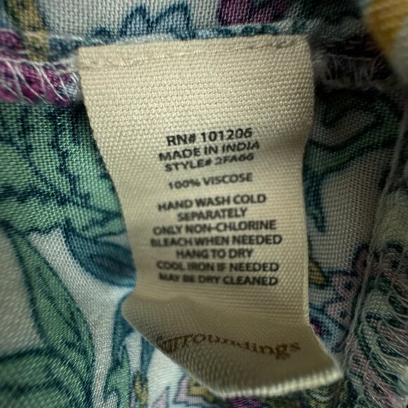 **SOLD**Soft Surroundings Kara Maxi Floral Dress Large Tiered Boho Cottagecore - Picture 8 of 14